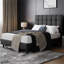 Size Modern Upholstered Bed Frame with Adjustable Square Tufted Headboard-99170190-93363909