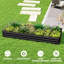 Lit de jardin surélevé galvanisé 95 po x 36 po x 12 po, boîte à fleurs en métal à fond ouvert pour fleurs, herbes et plantes grasses, noir