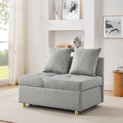 Fauteuil convertible convertible à dossier réglable avec canapé-lit et roulettes