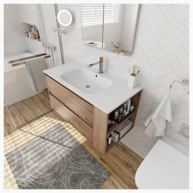 600mm Wall Hung Bathroom Vanity Units Sink Wood Cabinet Storage