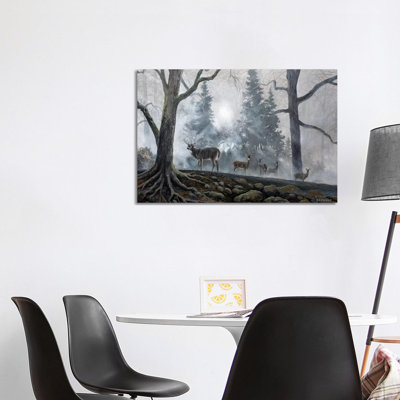 Deer Path I by B. Lynnsy - Wrapped Canvas Print