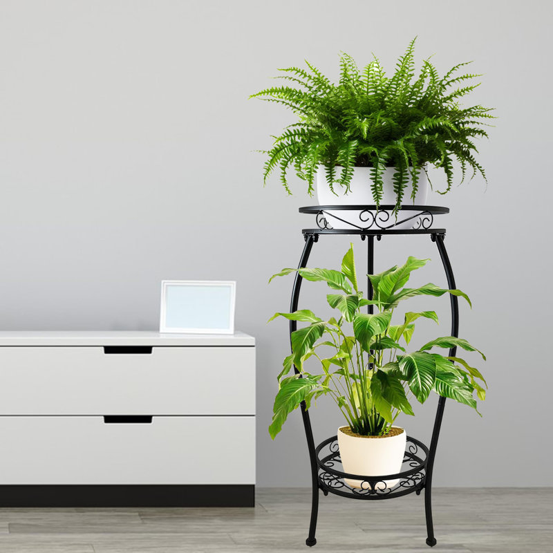 Ensemble de 2 grandes plantes en métal