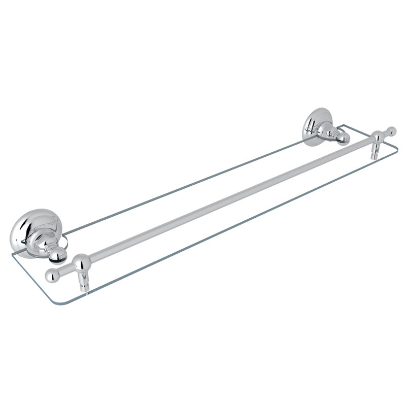 Wall Mount Towel Shelf, Polished Chrome