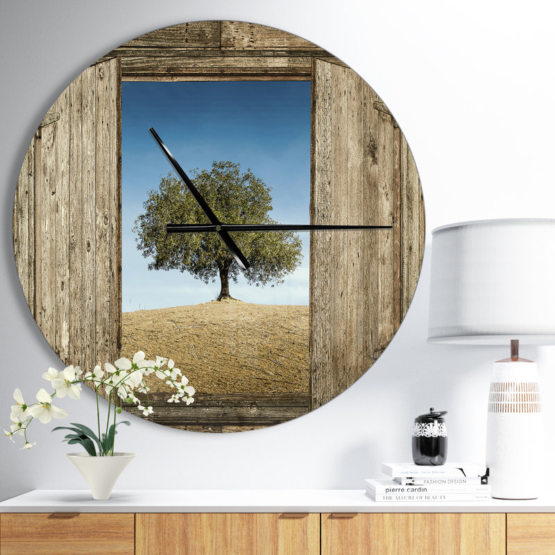 Horloge murale Swigart Farmhouse Designart, Surdimensionné