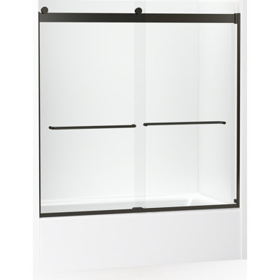 Levity 59.63" x 59.75" Bypass Bath Door with CleanCoat Technology