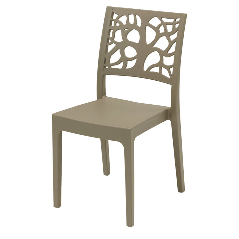 Aazan Stacking Patio Dining with Cushion, White