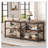 Industrial Three-Tier Console Table with X-Frame Metal Storage Design-1984077633