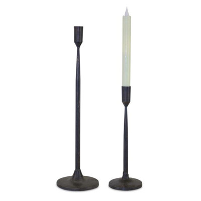 Ensemble de chandelles en métal 2 pièces