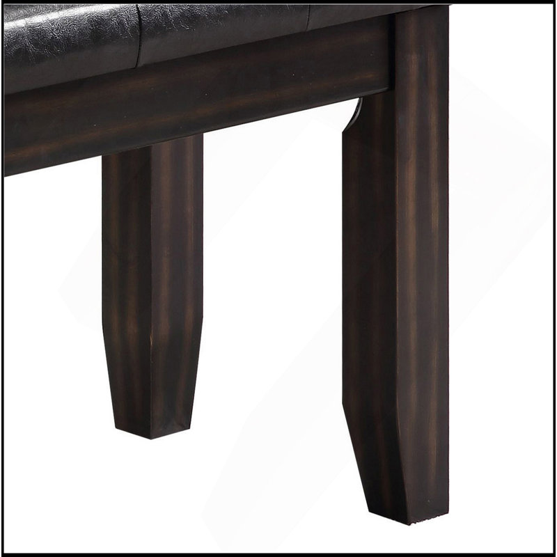 Banc noir et espresso avec coussin touffeté
