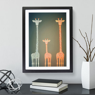 The Three Giraffes - Framed Print