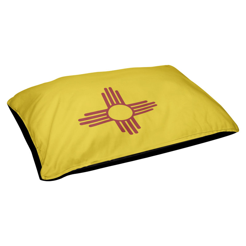 Coussin de designer new mexico flag Burien, L 42 po x l 52 po, Noir