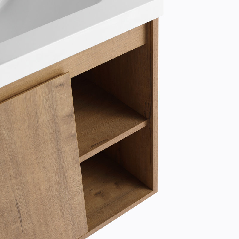 Meuble-lavabo double 47,25 po avec plateau en résine Hazlie