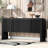 Striped Storage Cabinet With 4 Doors