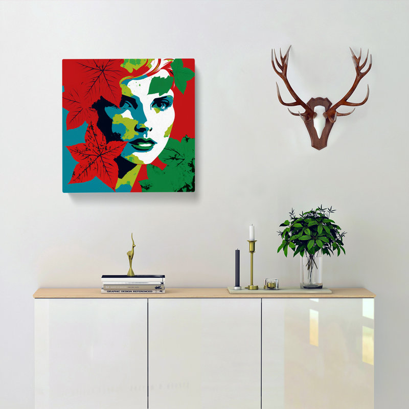 Ivy Leaf Pop No.1 - Wrapped Canvas, 50cm H x 50cm W x 3cm D