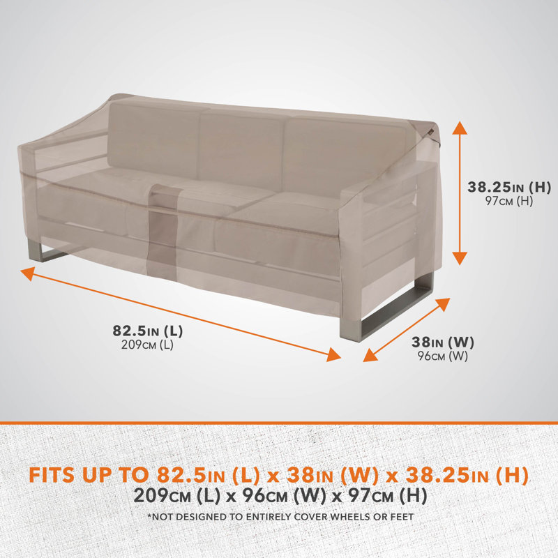 Housse pour causeuse de patio Modern Leisure Monterey, L 82,5 po x l 38 po x H 38,25 po, beige
