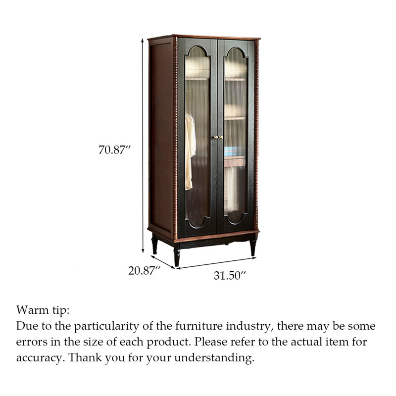 Armoire française rétro en bois massif