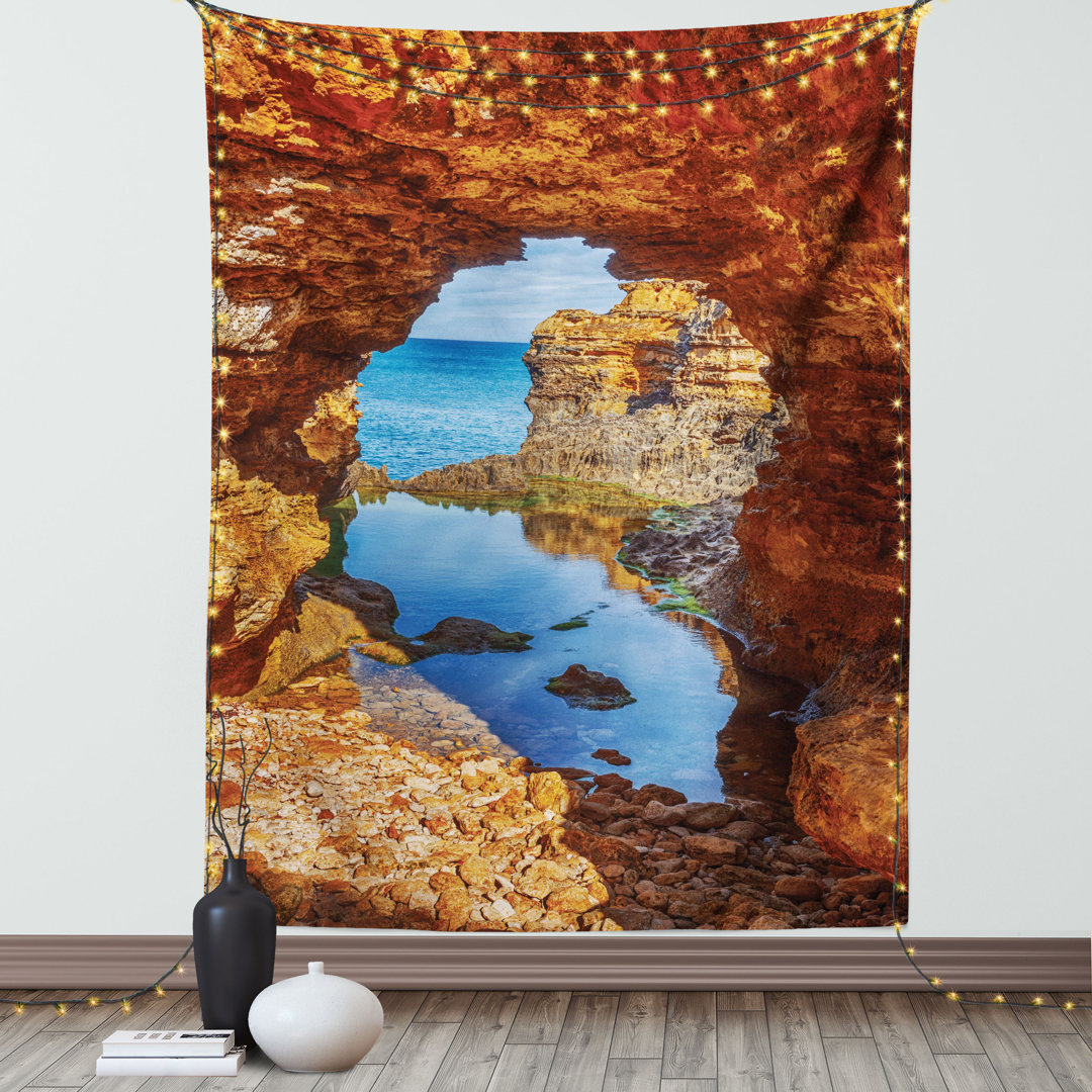 Wandbehang Caverns Rocks By Pacific Waters mit australischen Meer und Himmel Landschaft Straße