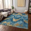 Tapis bleu sarcelle lavable à la machine intérieur / extérieur Xhevrie-1205731641