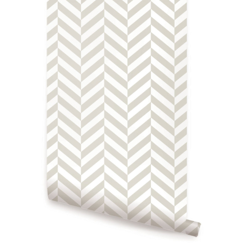 Papier peint adhésif à chevrons uni