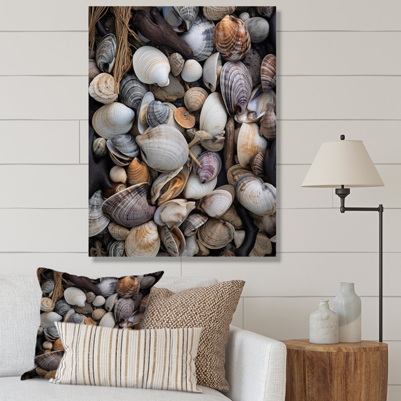 «Ciancio Grey Clam Coastal Harmony II», reproduction sur toile, H 44 po x l 34 po x P 1,5 po, Toile tendue