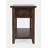 Alisher Solid Wood Top 1 End Table with Storage and Built-In Electrical Outlet