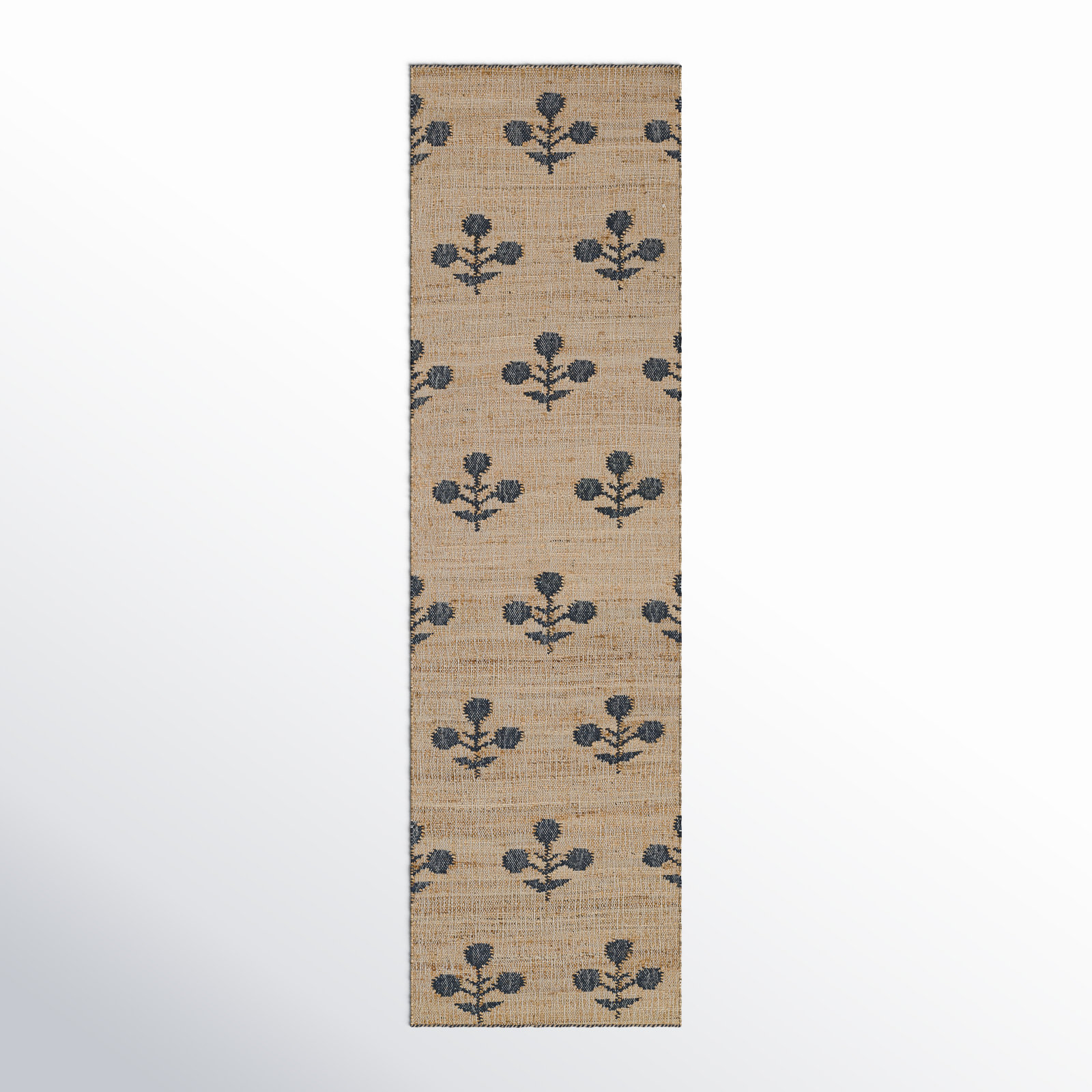 Erin Gates by Momeni Orchard Bloom Blue Hand Woven Wool and Jute Area Rug, Runner 2'3" x 8'