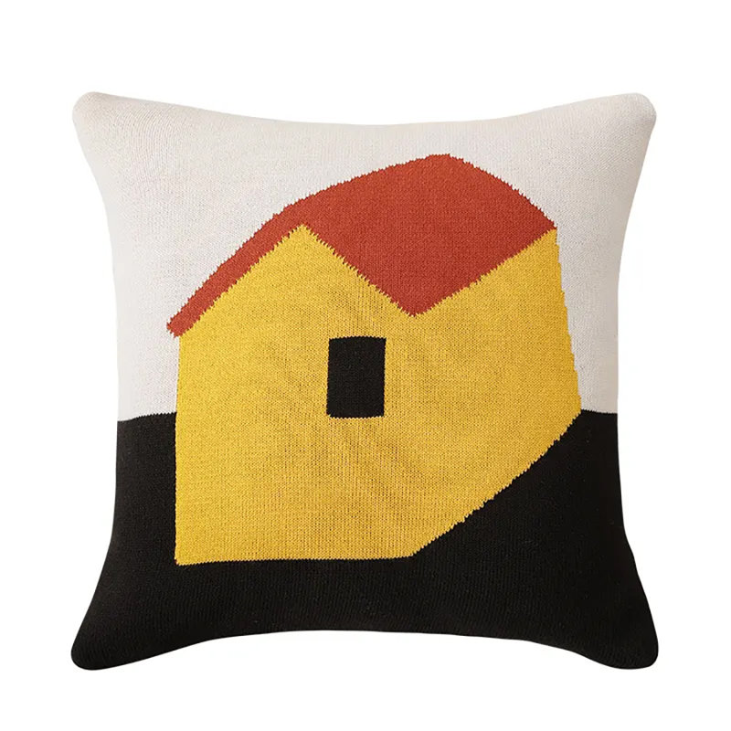 Geometric Cotton Blend Outdoor Throw Pillow