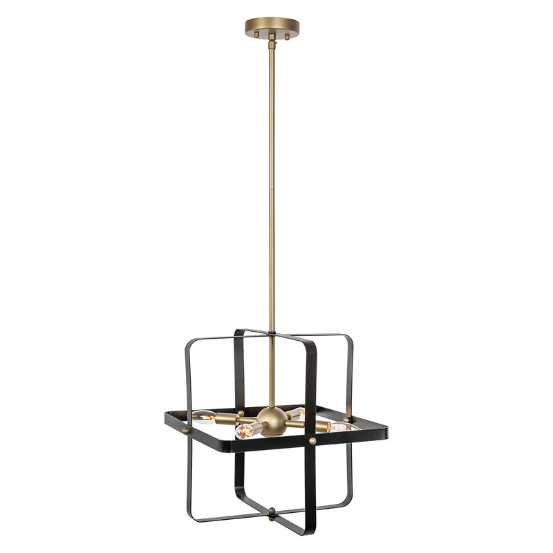4-Light Kitchen Island Geometric Pendant