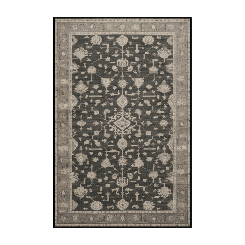 Tapis noir surteint lavable à la machine, Tapis de couloir 2 pi x 5 pi