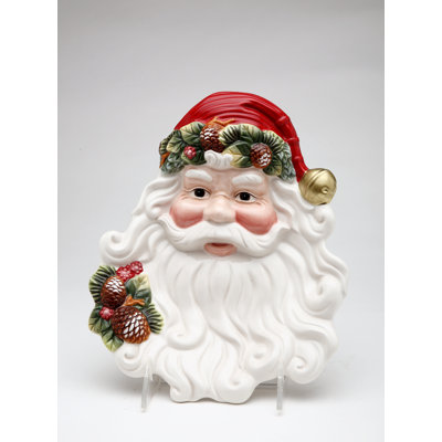 Evergreen Holiday Santa Plate 