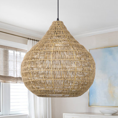 Blayk 1 - Light Natural Teardrop Pendant