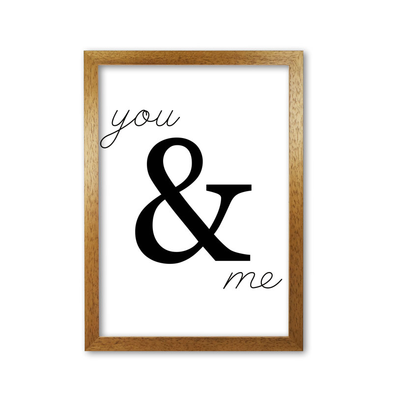 You & Me - Print, 85 cm H x 60 cm W x 5 cm D, Honey Oak Frame