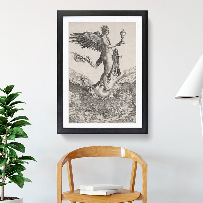 Nemesis by Albrecht Durer - Picture Frame Painting, Black Framed, 48cm H x 36cm W x 2cm D