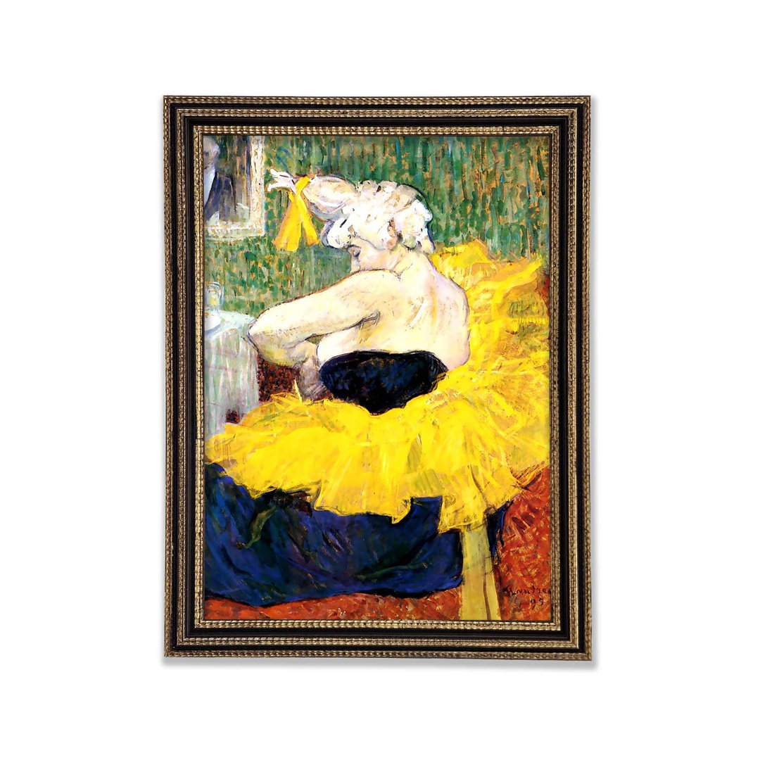 Gerahmtes Leinwandbild Toulouse Lautrec the Clowness Cha U Kao