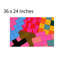 Tapis de bain Vibrant Color Block, 36 W x 24 L