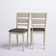 Luz Linen Slat Back Side Chair in White