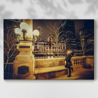 " Chicago River Walk At Night "