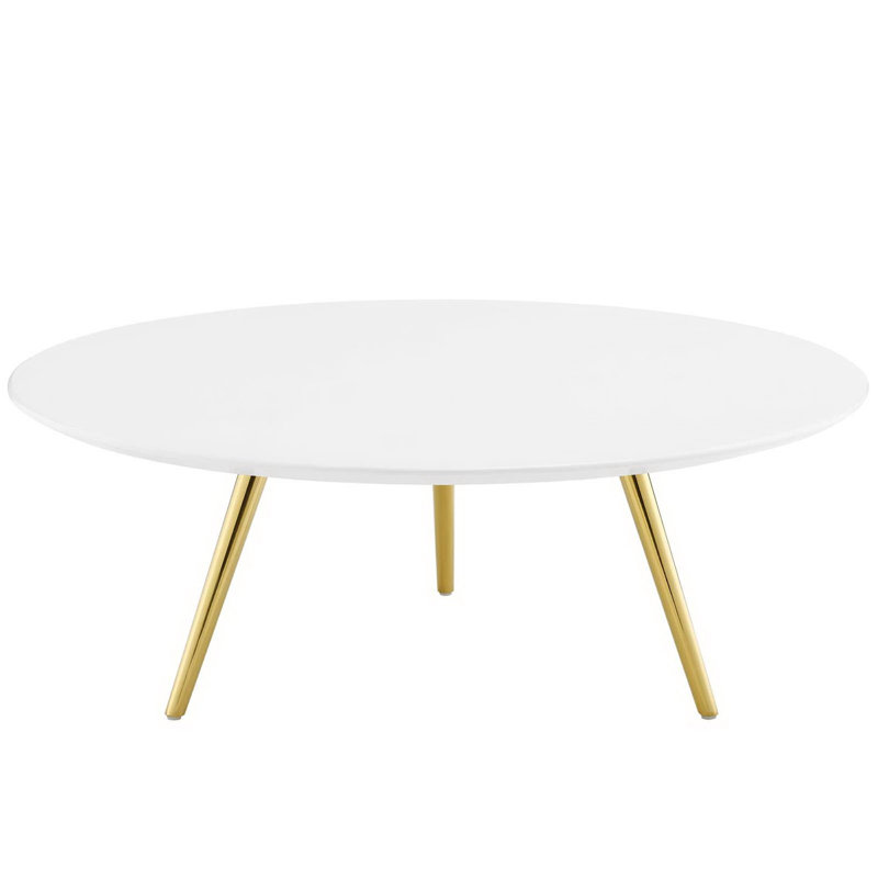 Table basse Lippa, H 14 po x L 39,5 po x l 39,5 po, Or