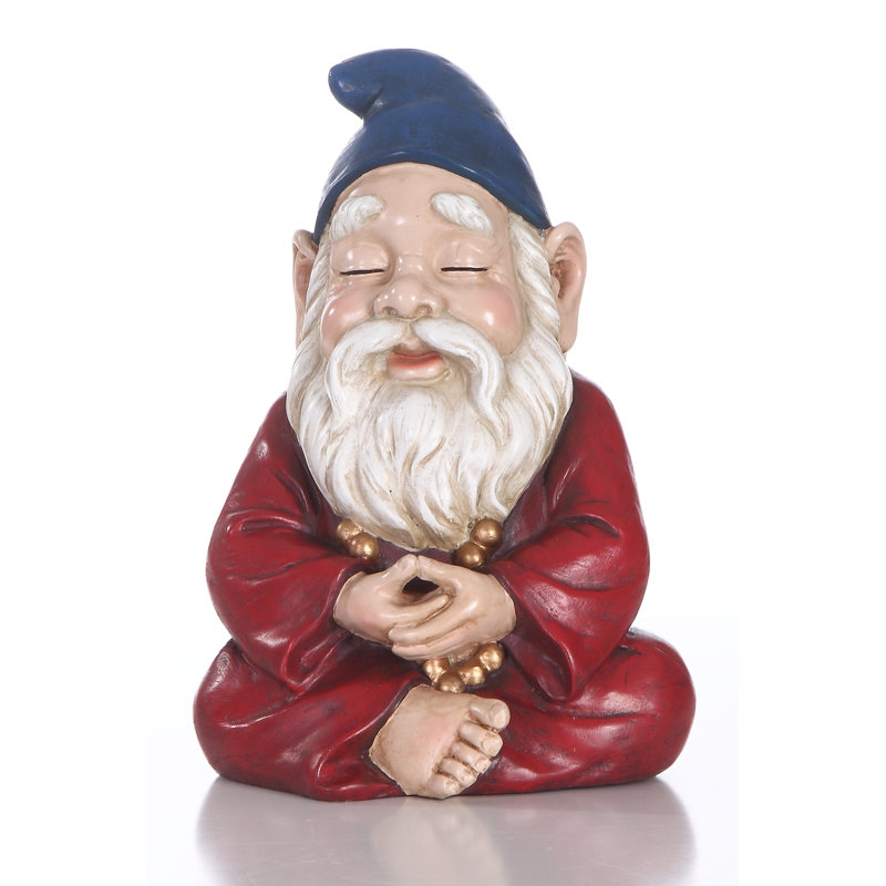 Statue de gnome de jardin zen, H 10 po x l 6,5 po x P 7 po