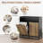 Calixto 39.37" Tilt Out Trash Can Cabinet with Double Hidden Trash Can Holder, Kitchen Free Standing Cabinet-452829348