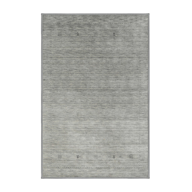 Tapis gris zone contemporaine, Rectangle 5 pi x 7 pi