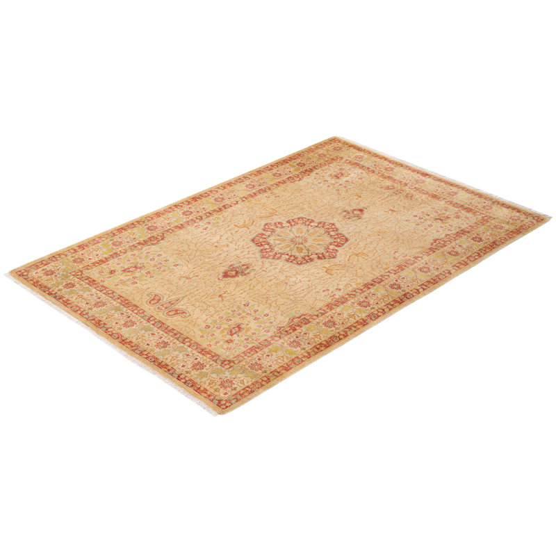 Classic One-of-a-Kind 4'2" X 6'3" Hand Knotted Area Rug