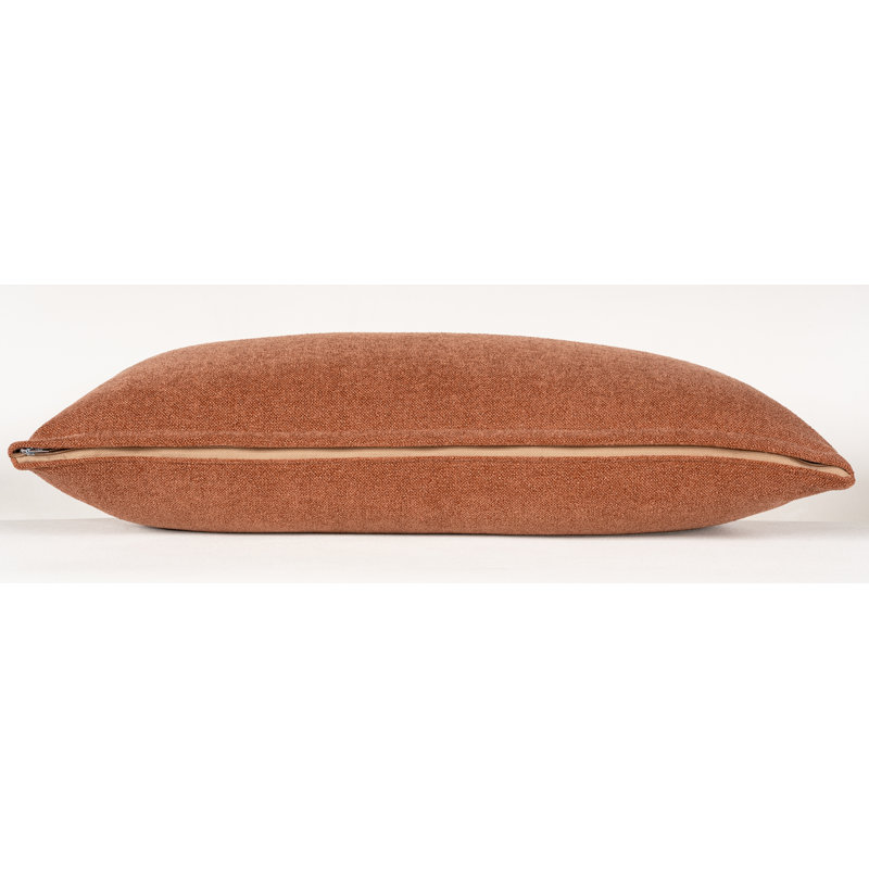 Coussin décoratif Cascade Getty, Plumes, Rouge, Rectangle H 12 po x l 21 po