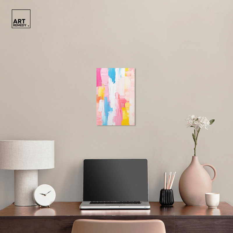 Joyful Abstraction II 10" x 15" Wrapped Canvas Art