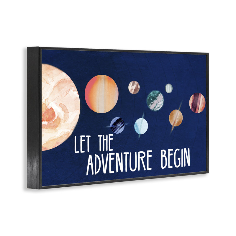 «Let Adventure Commencer», estampe numérique par Lanie Loreth, Giclée encadrée noir minuit, H 16 po x l 24 po