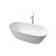 55 Inch Freestanding Solid Surface Soaking Bathtub Matte White 25S23A-14PS