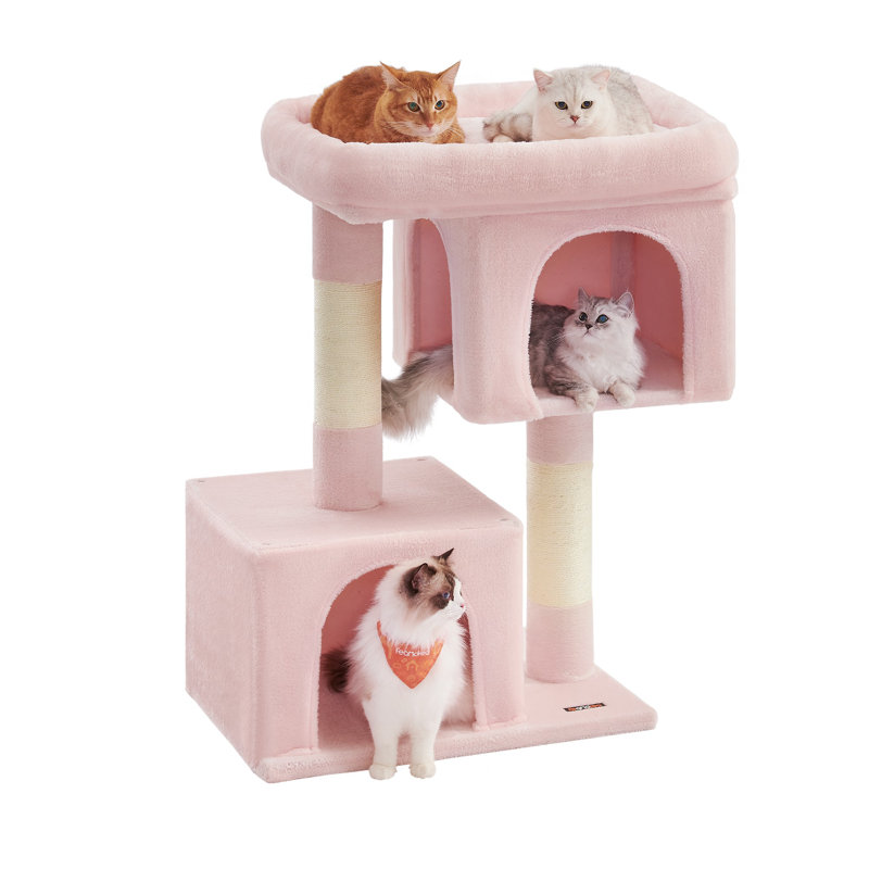 Arbre à chat Franjo, Rose gelée, H 39,8 po x l 34,6 po x P 22,4 po