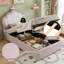 Pink Velvet Hydraulic Storage Bed-1717190030