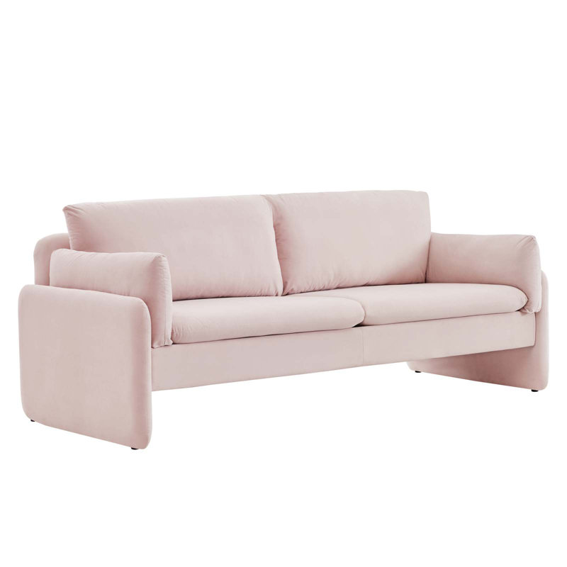 Autumn 81'' Velvet Sofa, Pink Velvet
