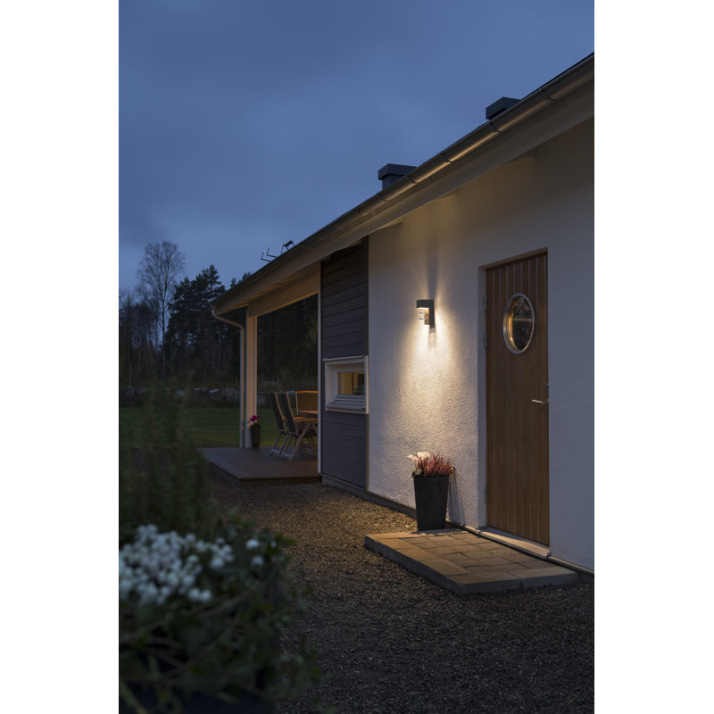 Integrated LED Outdoor Sconce, Dark Grey